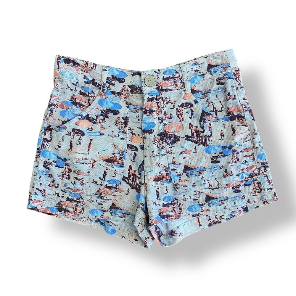 Urban Outfitters Women’s Biebs Printed Vacay Beach Shorts‎ Size 24